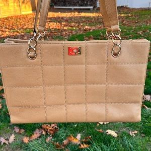 Authentic Chanel Chocolate Bar Caviar Leather Tote Bag